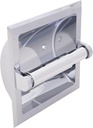 Design House Millbridge Toilet Paper Holder, Recessed, Fits Mega Rolls, Standard Wall Mount, Concealed Screws, Easy Installation, Polished Chrome, 6.1 in L x 7.4 in W x 3.26 in H, 533125