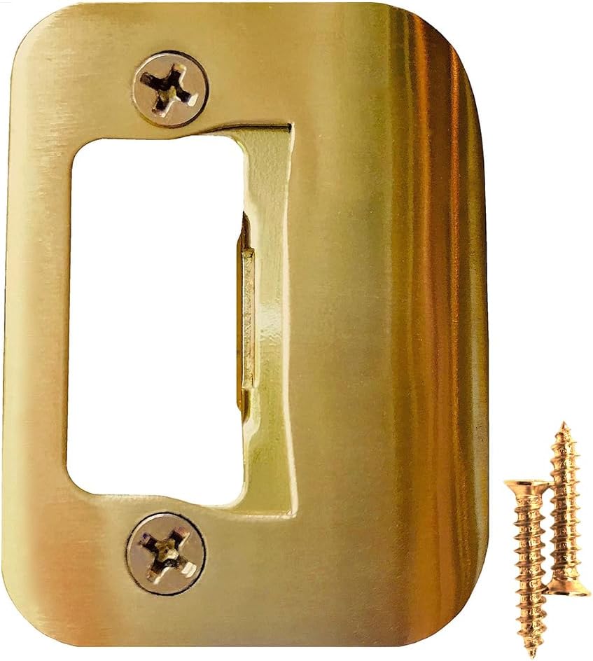 Gator Door Latch Restorer - Strike Plate (Bright Brass)