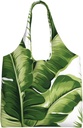 Cute green palm leaves Canvas Tote Bag Reusable Grocery Bags Shopping Bags Large Canvas Bags with Handles