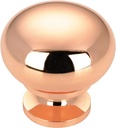 Richelieu Hardware BP5923191 Rockaway Collection 1 1/4-inch (32 mm) Polished Copper Functional Cabinet and Drawer Mushroom Knob for Kitchen, Bathroom, and Furniture