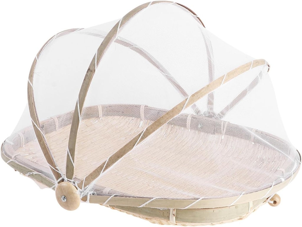 Alipis Fruit Basket With Lid: Bamboo Woven Food Basket For Bread Storage - Handmade Bamboo Holder For Kitchen - Bread Box With Cover