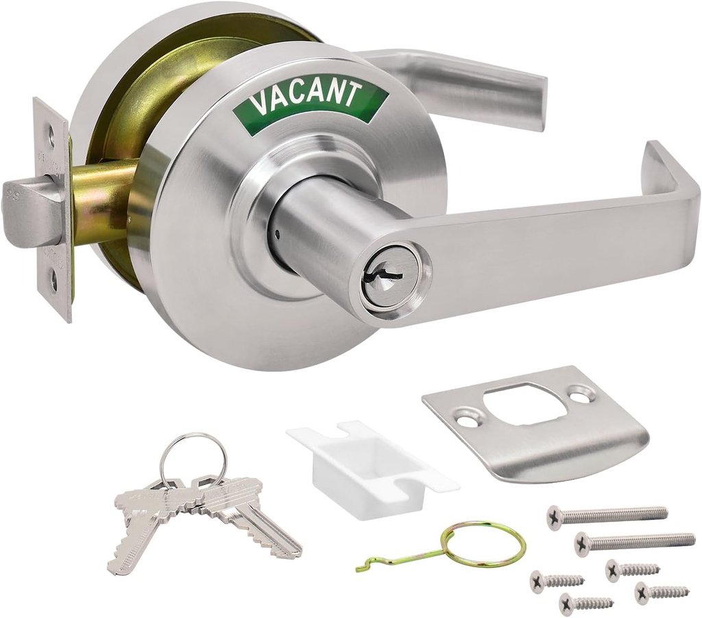 Nuk3y Indio Grade 2 Commercial Duty Indicator Lever Lockset (Entry, Satin Chrome)