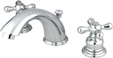 Kingston Brass KB971X Victorian Widespread Lavatory Faucet with Cross Handle, Polished Chrome, 8-Inch Adjustable Center