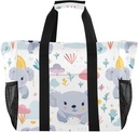 Cute Koala Waterproof Tote Bag,Multi-Purpose Kitchen Reusable Grocery Bags, Travel, Beach & Laundry Organizer 15.4 X 9.8 X 12.8 inch