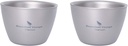Boundless Voyage 40ML Titanium Wine Tea Cup Double-Wall Sake Whiskey Mug for Outdoor Camping Hiking Picnic Ti3089D