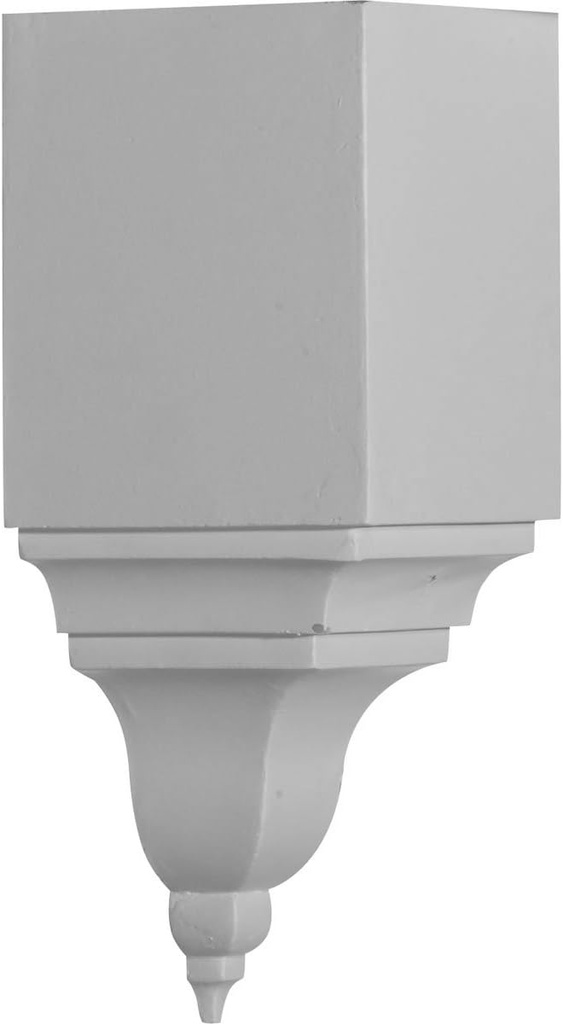 Endurathane Universal Inside Corner for Moulding Profiles, 5 1/2"W x 5 1/2"P x 13 3/4"H (Less than 5 1/2"P and 6 3/4"H), Factory Primed