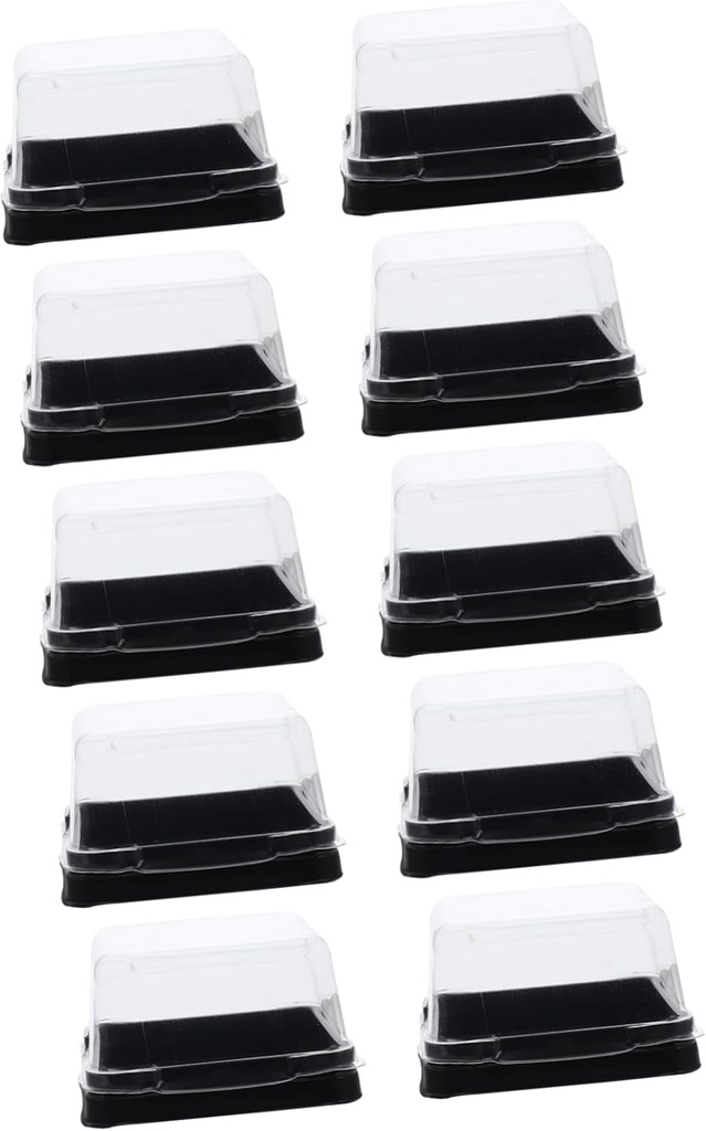 100Pcs Plastic Moon Cake Packaging Tray 7.7x7.7x4.2cm Egg-Yolk Puff Holder Sturdy Dessert Container for Baking for Moon Cake and Cupcake Storage