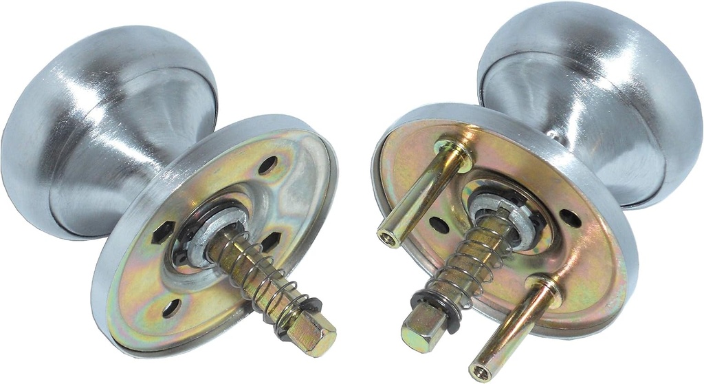 Em-D-Kay Dull Chrome Solid Knob and Rosette Assembly Kit (Fits 22AC)