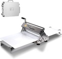 New Upgraded 15.5" Folding Dough Sheeter, Thickness Adjustable Manual Dough Roller, Machine Stainless Steel Sheeter, Baking Pastries and Bread, for Home and Commercial Bakeries