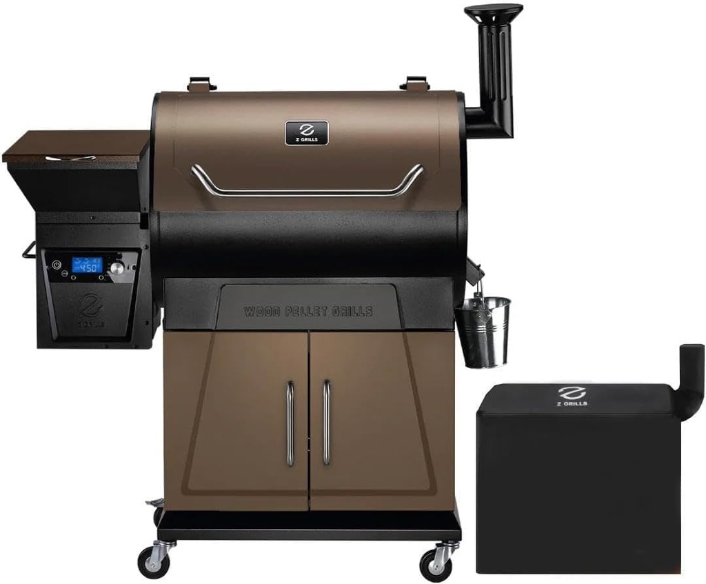 Z GRILLS 2025 Electric Pellet Grill & Smoker, 700 sq in Cooking Area, Dual-Wall Insulation, PID V2.1 Controller, Meat Probes, Easy Hopper Clean-out, Includes Grill Cover, 8 in 1 Outdoor BBQ, 700D6