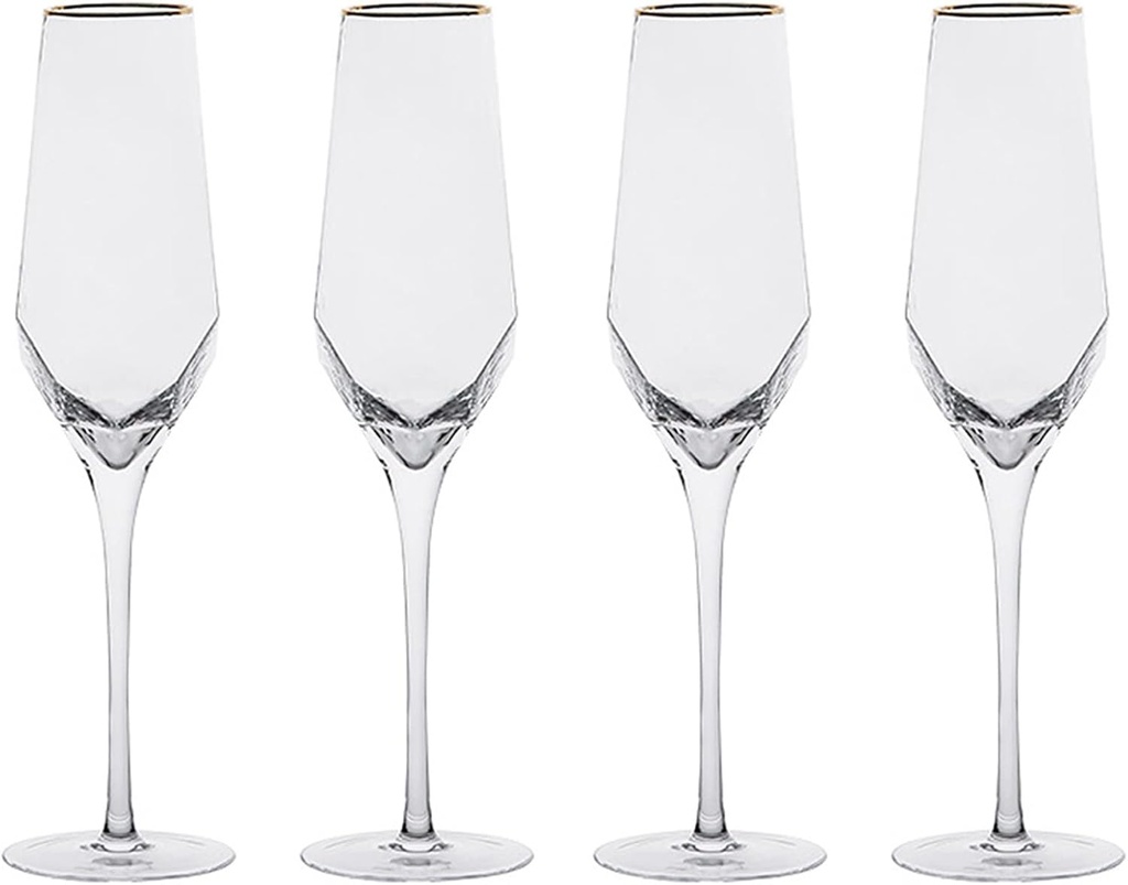 Champagne Goblet, Lead-Free Crystal Glass, Perfect for Drinking Cocktails, Full-Bodied Beer, Juice, and Water, Elegant Stemmed Wine Glasses, Cocktail Glasses, 4 pieces wine glass ( Color : Phnom Penh