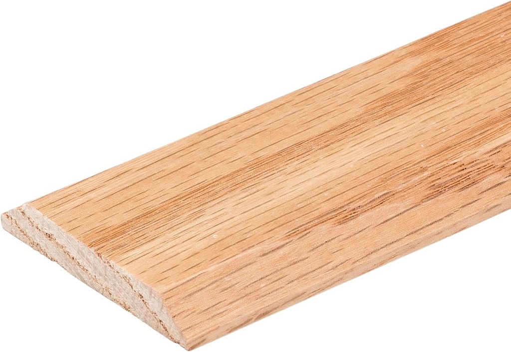 3 FT Oak Mini Threshold Seam Binder – 1-3/8" Wide x 1/4" Thick – Pre-Finished Solid Wood Floor Transition Strip – Countersunk Mounting Holes – Made in USA