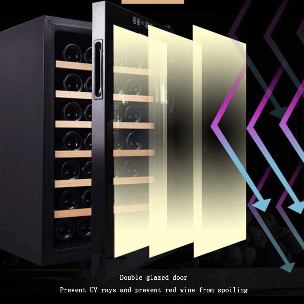 Wine Cooler Refrigerator Fridge 16 Bottles Single Zone Wine Cellar Built-in Freestanding Wine Chiller with Stainless Steel & Digital Memory Wood Shelv