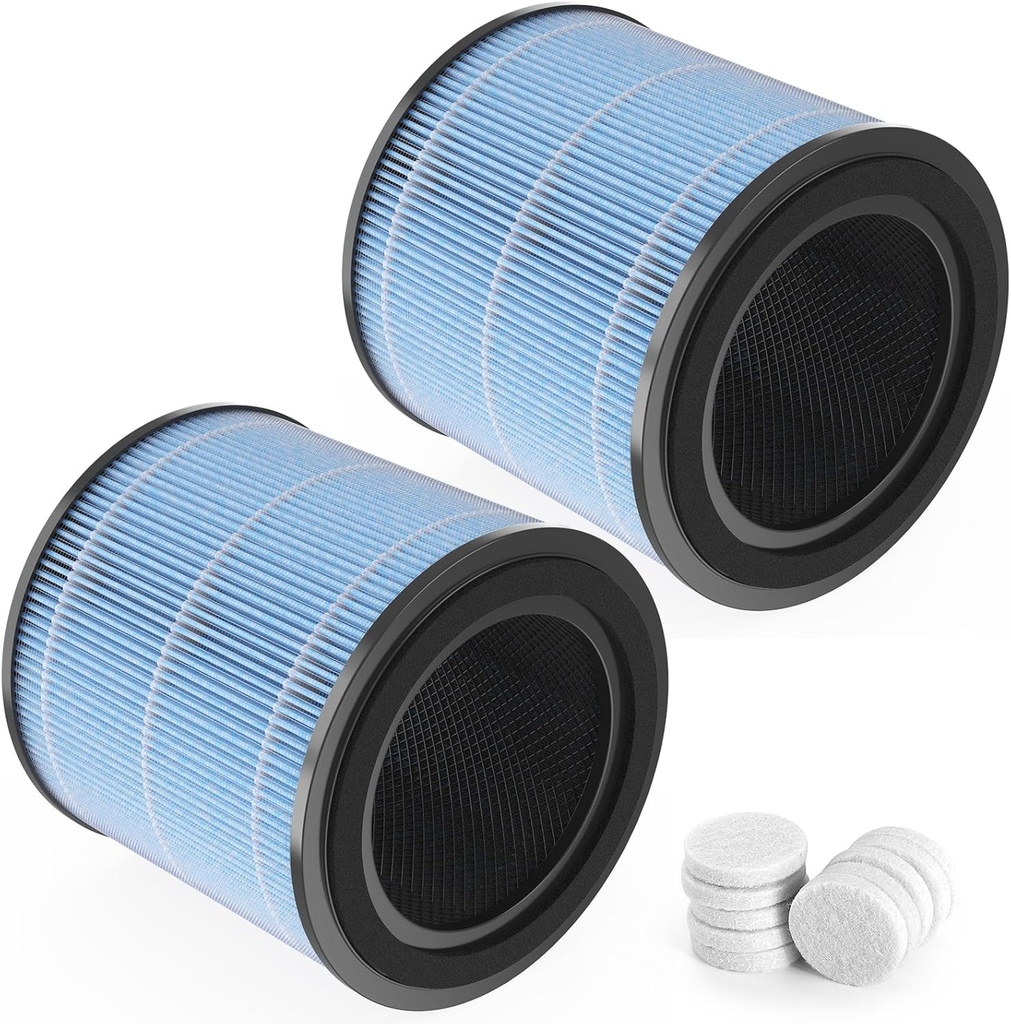 2-Pack AP0601 Replacement Filter Compatible with AIRTOK AP0601 Purifier, Part # AP0601-RF, with Aromatherapy Tablets