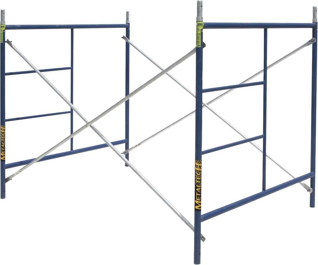 Metaltech SAFERSTACK Single Lift Scaffold Set - 5ft. x 5ft. x 7ft. Model Number M-MFS606084