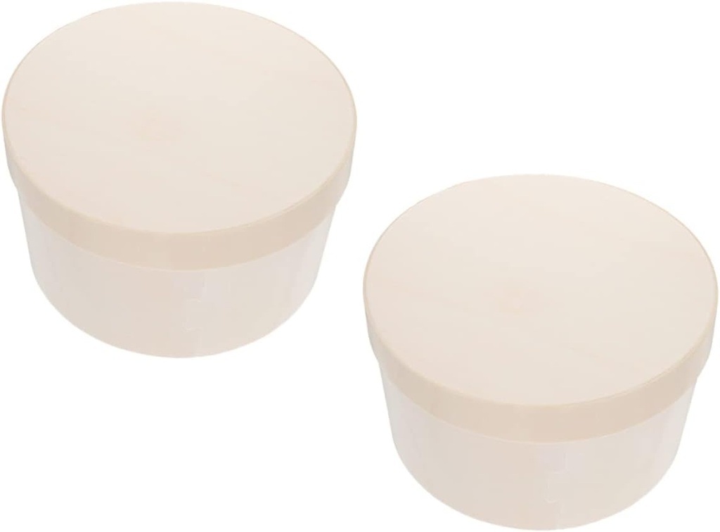 BESTOYARD 2Pcs Round Cake Packing Box Dessert Packaging Cases Material Odorless Easy to Clean for Birthday Parties Outdoor Banquets for Cake