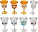 Wine Goblet, Zinc Alloy Goblet, European Retro Goblet Set of 8, for Weddings, Dinner Parties,Everyday Fun Parties and More