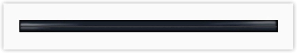 BUILDMART - 18" Linear Slot Diffuser - (1 Slot) Single Slot - White Decorative Aluminum Air Vent - Heating and Cooling Modern AC Vent Cover for Ceiling, Walls & Floors - Texas Buildmart