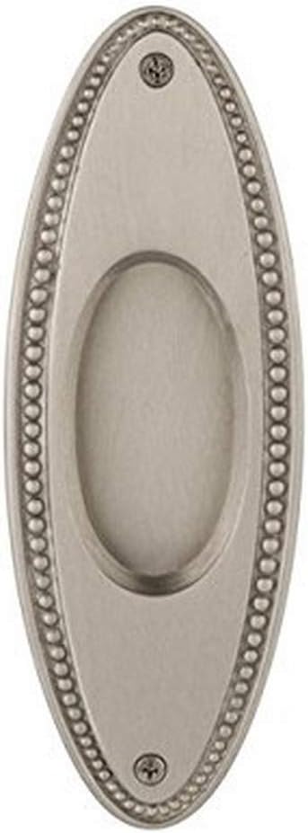 Nostalgic Warehouse Beaded Flush Pull, Satin Nickel,701403