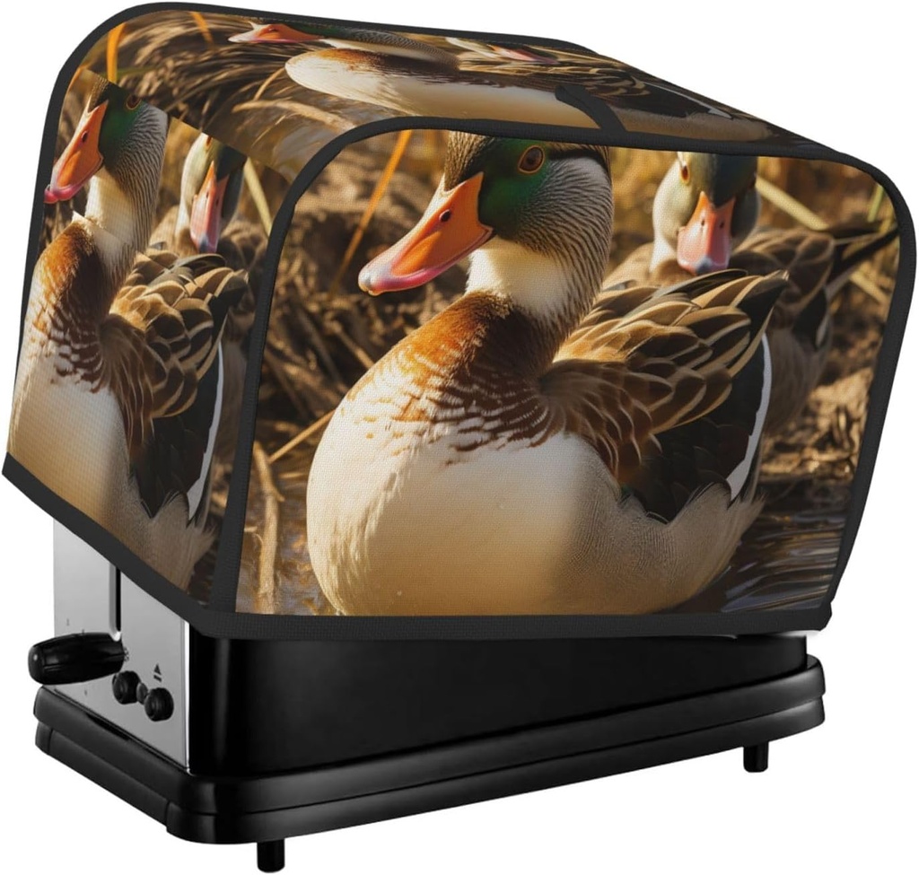 2 Slice Toaster Covers Bread Machine Cover Quilted Dustproof Fingerprint Protectors Small Washable Appliance Cover Domestic Duck Bread Maker Dust Protection Universal Size