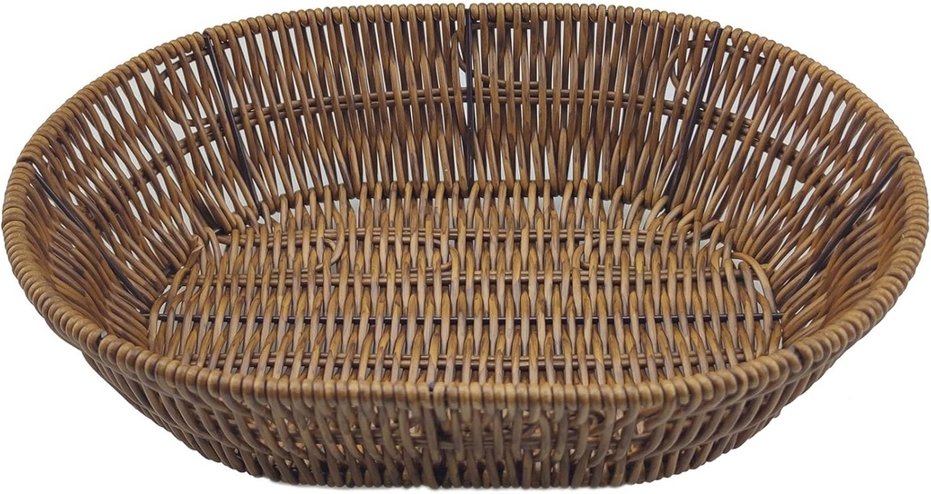 Wicker Bread Basket,Handwoven Storage Basket for Fruit Basket Vegetables Cosmetics in Home Restaurant & Bakery (Oval 1Pack)