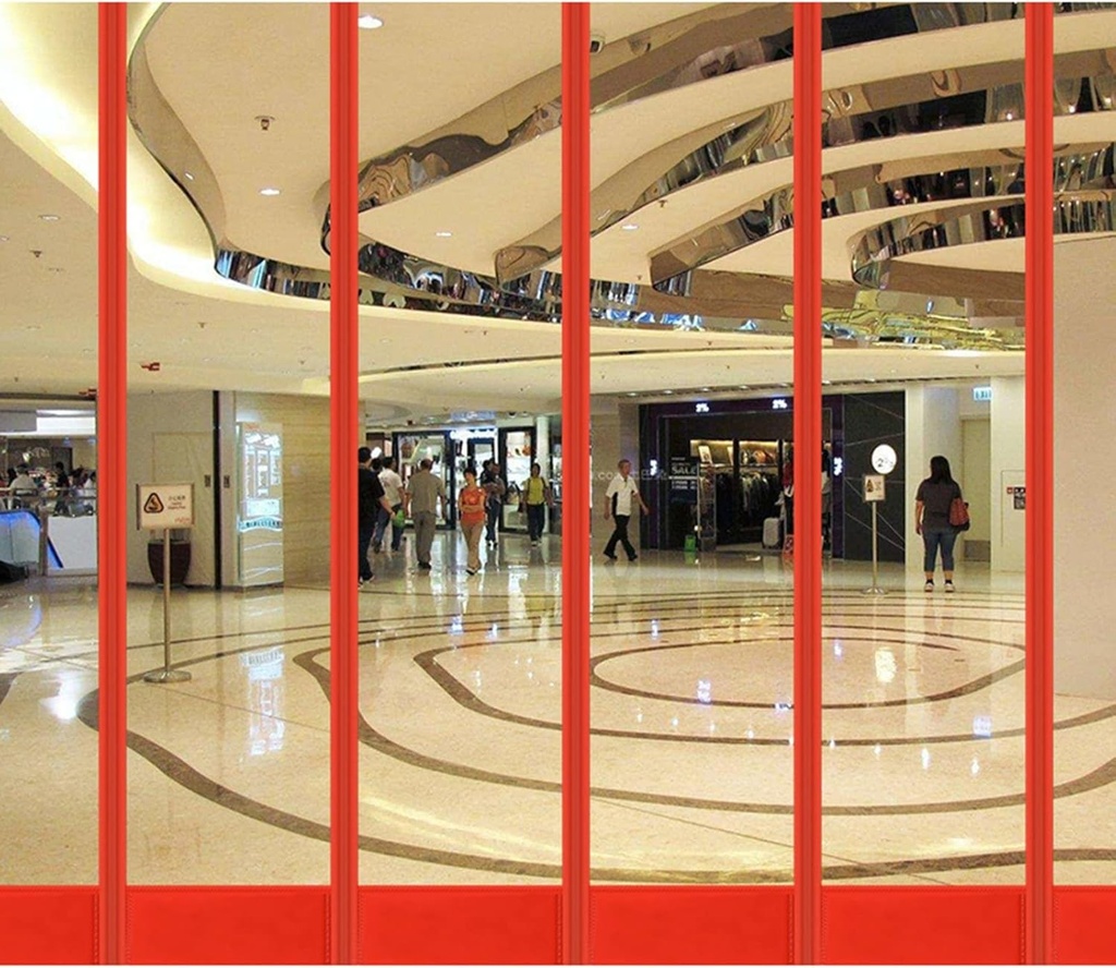 Soundproof Transparent Screen Door Curtain, Magnetic PVC Soundproof Doorway Curtain Partition Barrier Divider Door Stop for supermarkets, Restaurants, Hotels