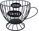 Fruits Rack Cup Holder Large Capacity Espresso Coffee Pod Holder Fine Workmanship For Living Room Black