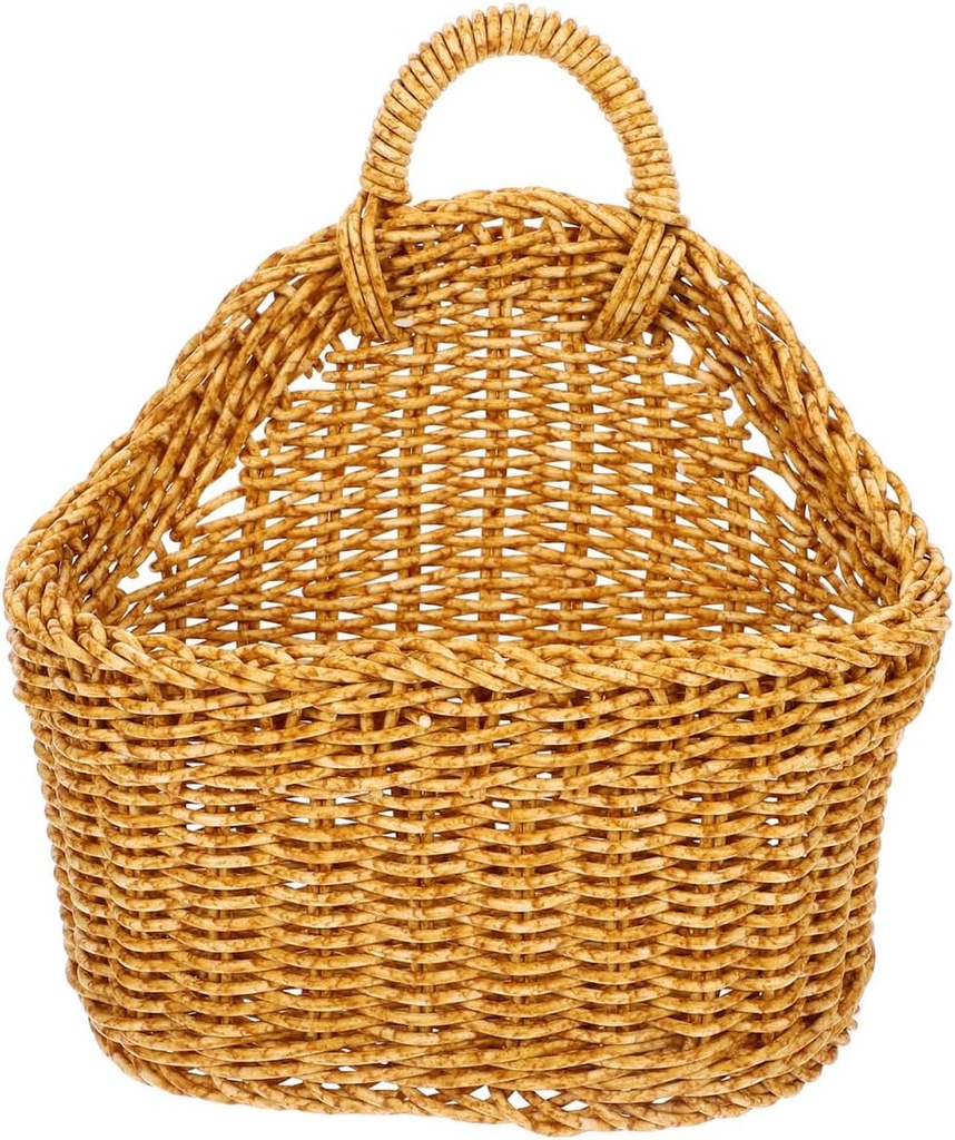 Hanging Wall Basket for Fruits and Vegetables Decorative Storage for Kitchen and Home Space-saving Wire Onion Basket with Hooks for Organizing Produce and Adding Charm