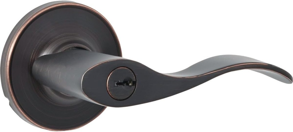 SIM SUPPLY Steel Pro Oil Rubbed Bronze Wave Entry Door Lever - 1 Each