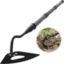 Hoe Garden Tool, 69 Inch Hardened Hollow Eye Hoes for Weeing, Heavy Duty Weeding Tool with Splicing Adjustable Long Handle, Rustproof Metal Gardening Tools for Garden Flower Beds