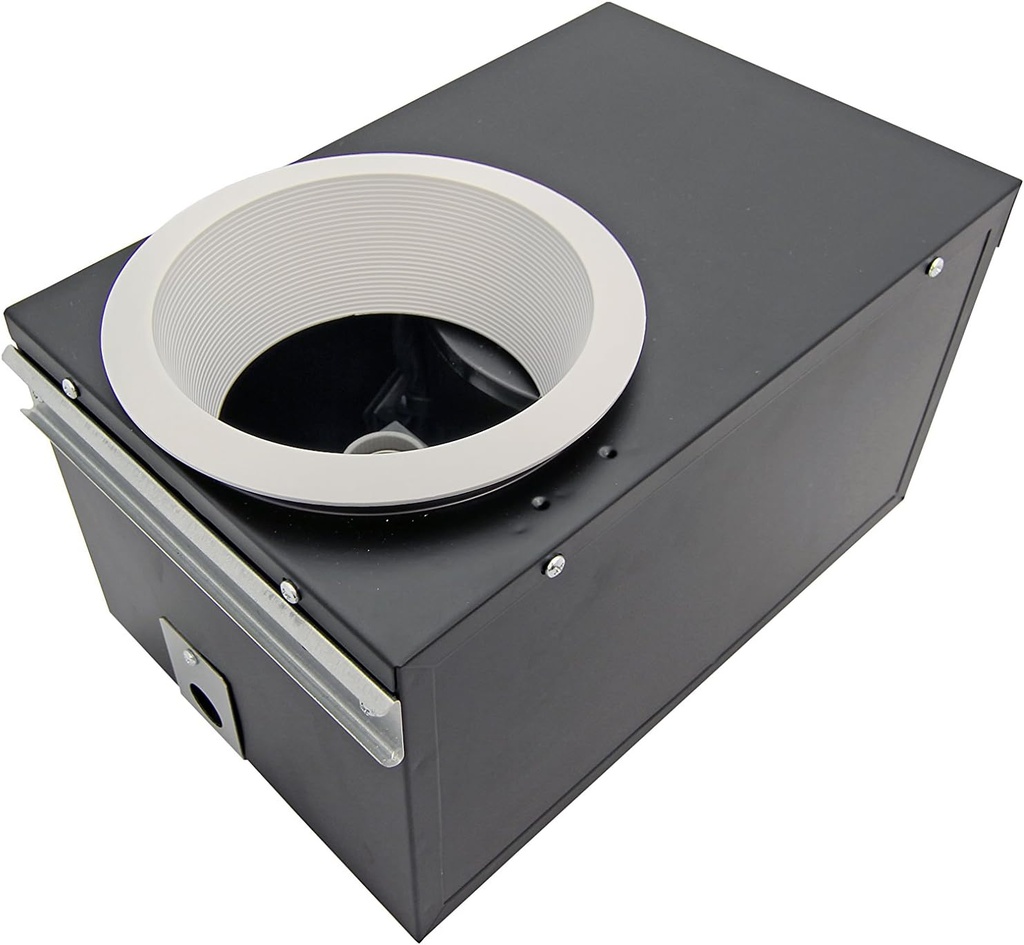 Aero Pure AP80H-RVL Quiet 80 CFM Quiet Bathroom Fan with Recessed Light, Round Trim Opening and Humidity Sensor, White