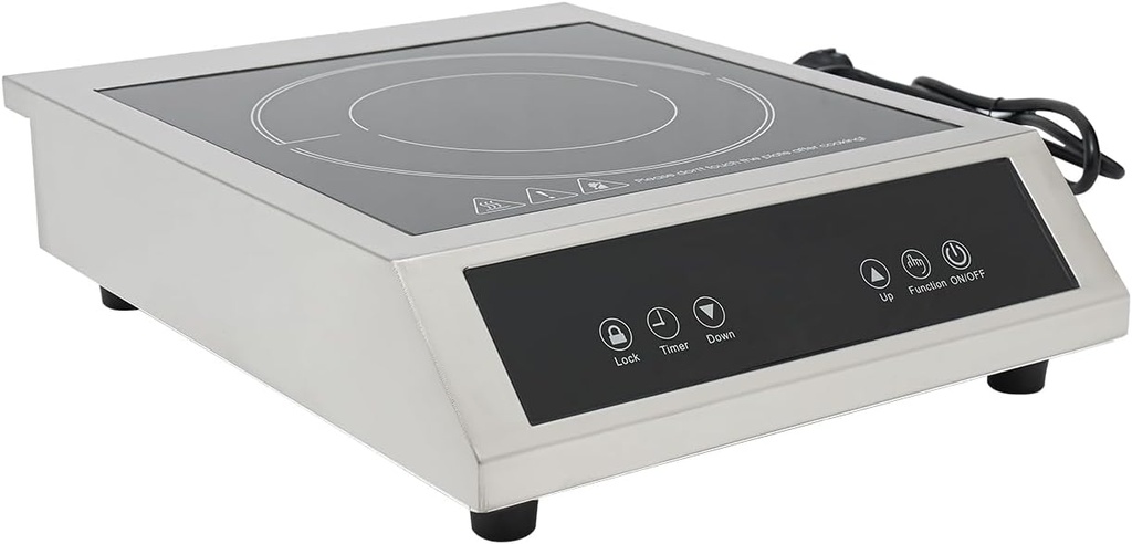 Portable Induction Cooktop, 1800W Commercial Countertop Burner Induction Professional Hot Plate with Digital Display, Power & Temp & Time Adjustable, 13.8 * 11 * 2.6in