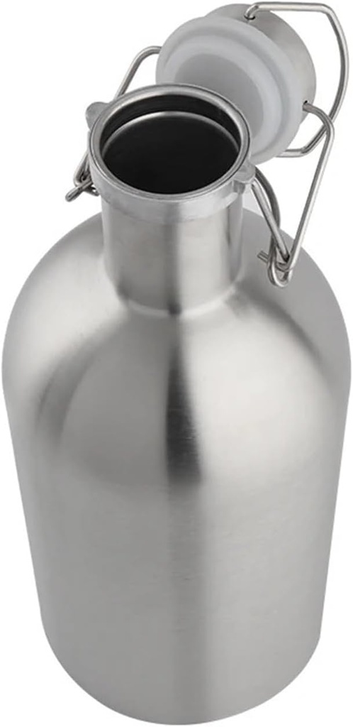 Home Brewing 32oz & 64oz Beer Growler Stainless Steel 304 Beer Bottle with Top, Keeps Homebrew Fresh and Cold with Airtight Seal Wine Accessories(1.9L 64oz)