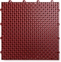 Big Floors DuraGrid Outdoor Modular Deck Tiles, Interlocking, Slip-Resistant, Self-Draining, Durable Plastic Flooring, Easy Install, UV & Water Resistant, Made in USA, 40 Pack, Brick Red