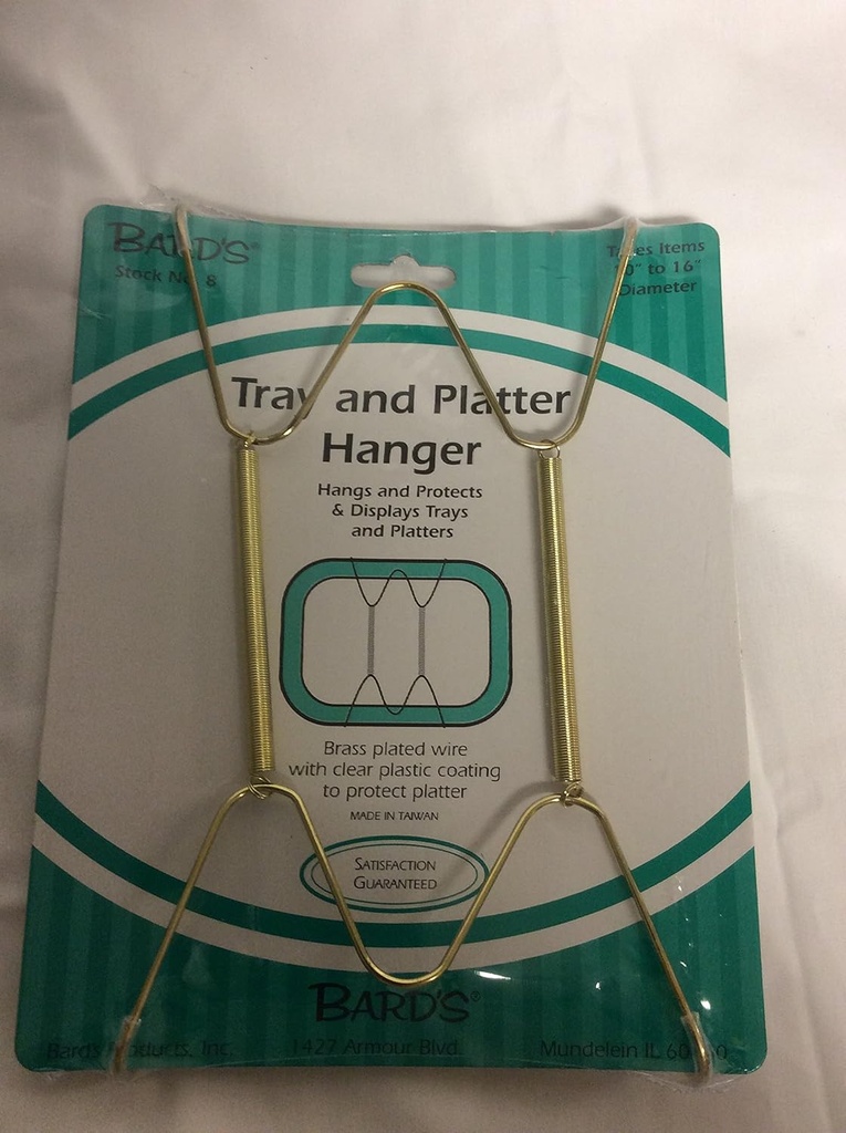 Brass Wire Plate / Tray / Platter Holders Fits 10"- 16" Plate (6 Pak)