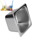 Hotel Pan, Deep Steam Table Pan Anti Jam Steam Table Pan Stainless Steel Hotel Pan Squares Serving Pan Buffet Basin Catering Storage Metal Food Pan for Hotels Restaurant, 6.9x6.4x3.9in