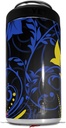 Skin Decal Wrap compatible with Yeti 16oz Tall Colster Can Cooler Insulator Twisted Garden Blue and Yellow (COOLER NOT INCLUDED)