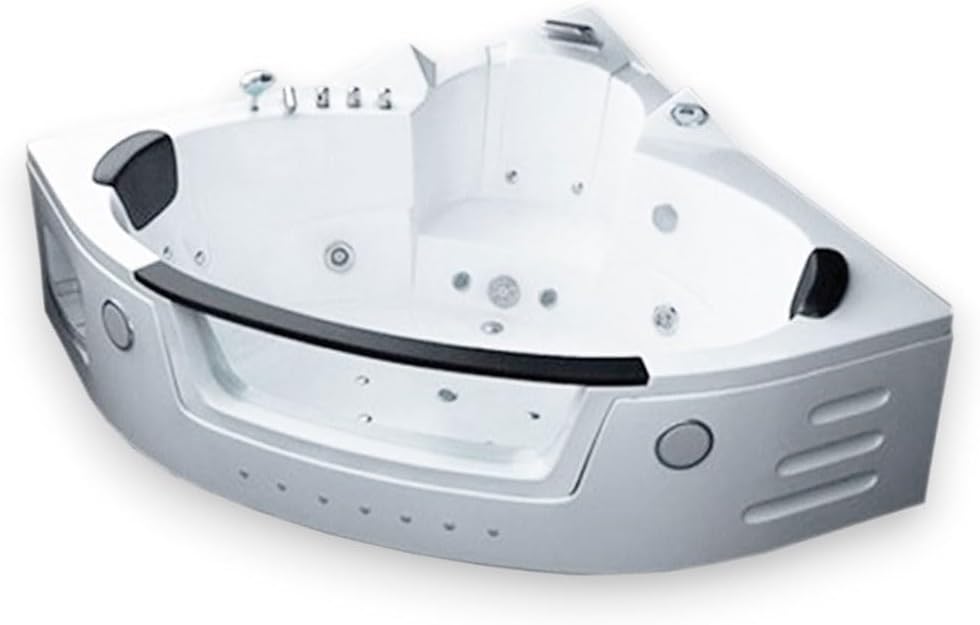 Whirlpool Bathtub 2 Person Corner Hot Tub with Heater 59″ X 59″ - Sant’Angels