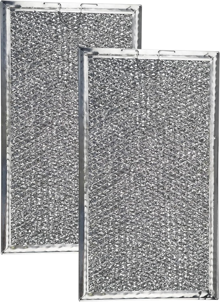 2 Pack W10535950 Aluminum Mesh Grease Microwave Oven Filters Replacement for Whirlpool Replace W10535950, PS8769987