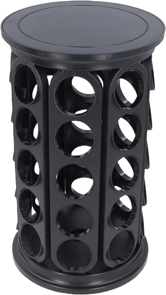 Yoidesu Coffee Capsel Storage Rack, 360 Degree Rotating Coffee Code Holder Large Capacity for Countertop (Black)