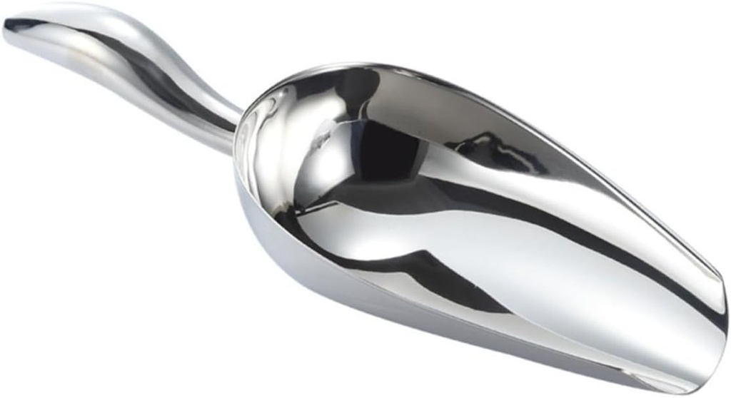 Stainless Steel Ice Scoop Heavy Duty Food Scoop for Ice Flour Beans and Popcorn Capacity Kitchen Tool for Home and Parties