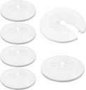 6 Pcs Plastic Pipe Cover Decoration Toilet Flange Cover White Plastic Plumbing Cover Plates Flange Pipe Cover Decoration Toilet Drain Pipe Cover For Radiators Water Pipes Angle Valves(14-26mm)