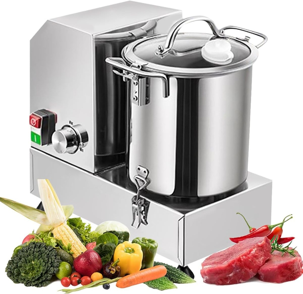 Electric Vegetable Chopper, 1800W Detachable Cabbage Cutter, 3700rpm Stainless Steel Food Processor, Commercial Meat Grinder