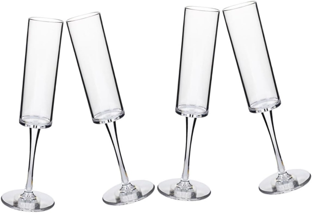 4pcs Cocktail Goblets Stemware for Wine Juice and Parties Elegant Unbreakable Design for Weddings Anniversaries and Celebrations
