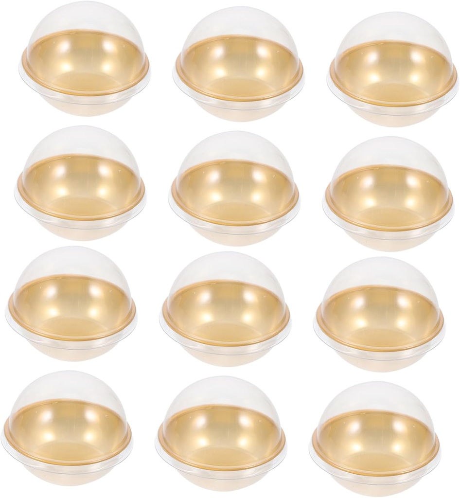 50pcs Individual Cupcake Containers Small Dome Boxes for Moon Cake Storage