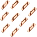 10-Pack Self-Stick Drawer Pulls, Non drilled with Adhesive Plastics Door Handle, Suitable for Wardrobe, Kitchen Cabinet, Wall Kitchen, Glass Bathroom Cabinet Door Pulls (Gold, Length 3.9 ")
