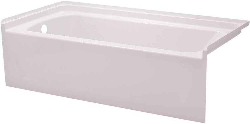 STERLING, a KOHLER Company 71171110-0 Ensemble Vikrell Left-Hand Drain Rectangular Skirted Bathtub, 60" L x 30" W x 16" H, White