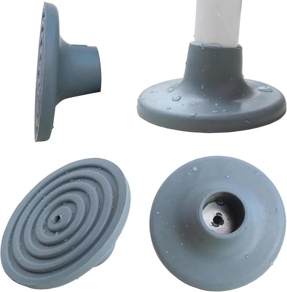 4 Pack Replacement Feet for Shower Chair Bath Seat, 1-1/8" I.D Rubber Feet Caps for Bedside Commode Chair, Non Slip Shower Bench and Bathtub Transfer Benches Suction Cup Feet