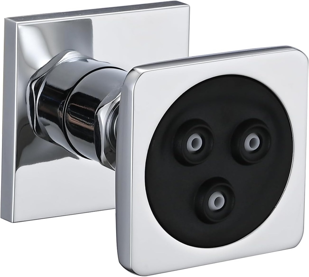 Solid Brass Shower Body Spray Jet, High Pressure Body Jet for Shower, Square Shower Massage Spray Jet, Bathroom Upgrade Body Shower Jet, Wall Mount Spa Jet for Shower, 1 PC, Chrome