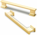 10 Pack 6 Inch Length|5 Inch(128mm) Hole Center Brushed Gold Kitchen Cabinet Handles, Cabinet Pulls Kitchen Cabinet Hardware, Cupboard Pulls, Drawer Handles